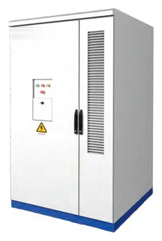Liquid-cooled battery storage cabinet